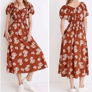 Madewell Brown Floral Maxi Dress